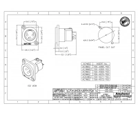 Разъем XLR (панельный) папа Amphenol AC3MDZ