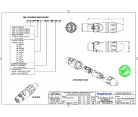 Разъем XLR (кабельный) мама Amphenol AX3FB