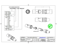 Разъем XLR (кабельный) папа Amphenol AX5M