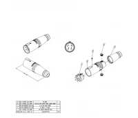 Разъем кабельный 4 контакта Amphenol AP-4-12