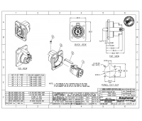 Разъем блочный  4 контакта Amphenol AP421