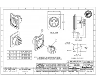 Разъем блочный  4 контакта Amphenol AP422