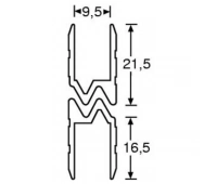 Профиль П-образный алюминиевый (паз 9,5 мм) ADAM HALL 6103
