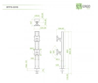 Настольное крепление для 2 мониторов ErgoFount BTFS-02VG