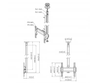 Комплект потолочного поворотного крепления Vogels CT242244 Black