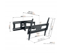 Настенное шарнирное выдвижное крепление для дисплея Vogels MA4040