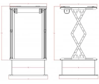 Лифт для проектора с длиной хода 170-750 мм Digis DSM-PL220