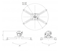 Потолочное крепление для проекторов Stabilizz SZZ-P75B-inch