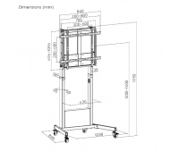 Мобильная стойка FIX HAW400E-90FS*