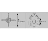 Крепление настенное универсальное, для короткофокусного проектора. Classic Solution CS-PRS-17-2W