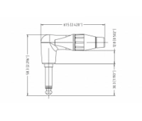 1/4” (6.35мм?) Phone моно штекер Amphenol TM1RJ