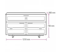 Тумба 2-секционная для ТВ BDI Avion 8928 Cherry