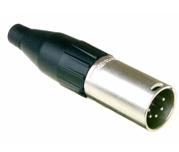 XLR 5 штекер на кабель цвет никель Amphenol AC5M