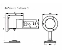 Световой прибор светодиодный Anolis ArcSource Outdoor 3 RGB 15°