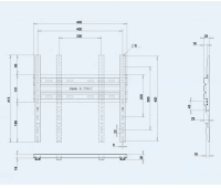 Крепеж настенный для монитора OMB SLIM 400