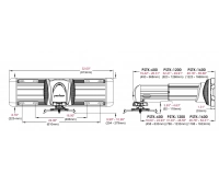 Телескопический настенный кронштейн Peerless PSTK-1200