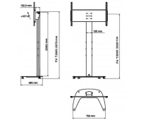 стойка напольная под плазменную панель/LCD/TV SMS Flatscreen FH T2000 A/S EU