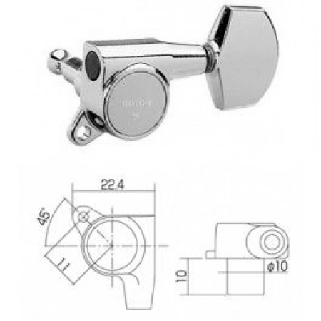 Колки 3+3 GOTOH SG381-01-C