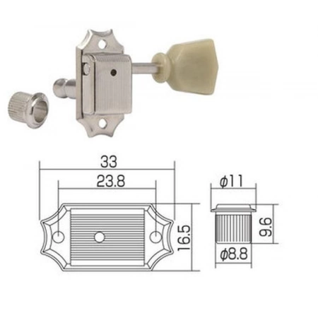 Колки локовые GOTOH SD90-MG-SL-N