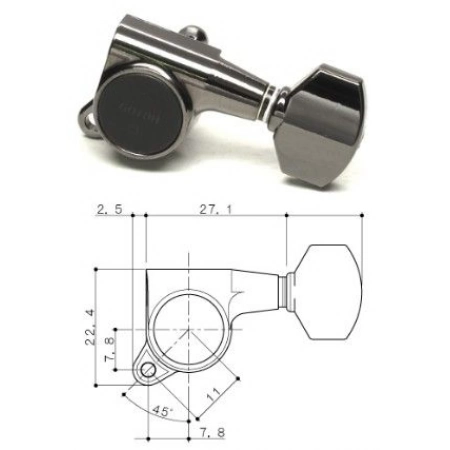 Колки 6 в линию GOTOH SG381-07-СK-(L6)