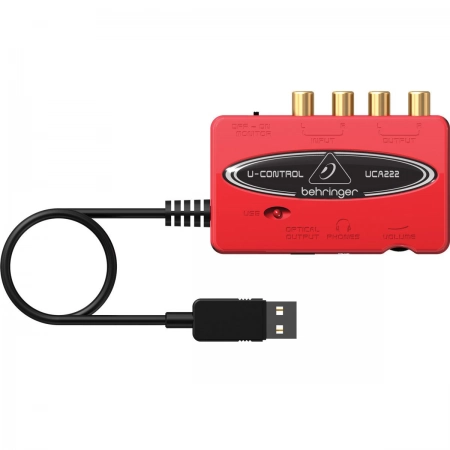 Внешний портативный двухканальный USB аудиоинтерфейс Behringer UCA222