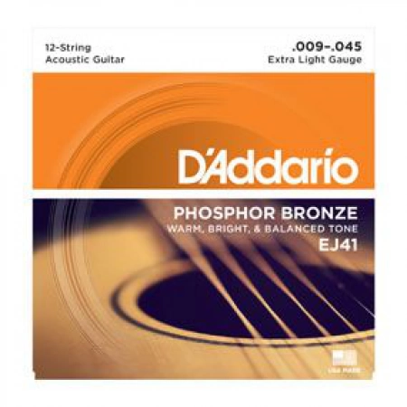 Струны для двенадцатиструнной гитары D`Addario EJ-41