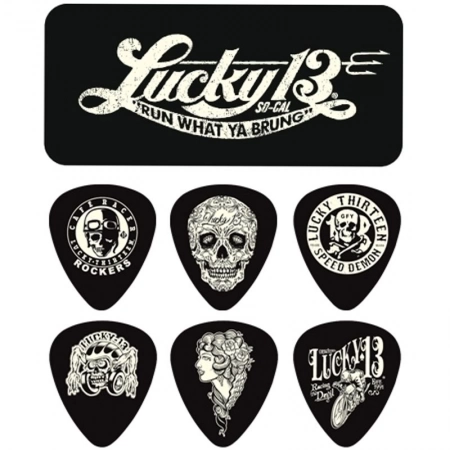 Сувенирный набор медиаторов DUNLOP L13CT.73  Lucky 13