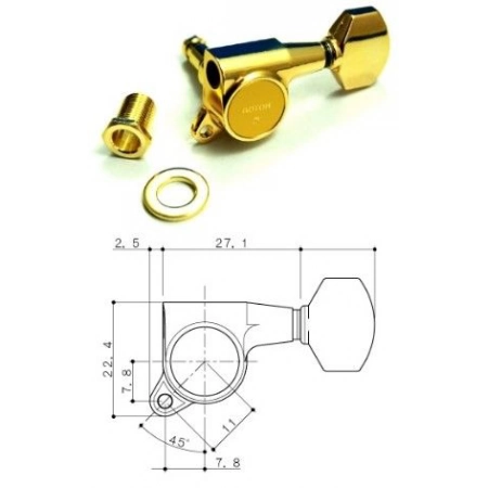 Колки GOTOH SG381-07-GG-(L6)