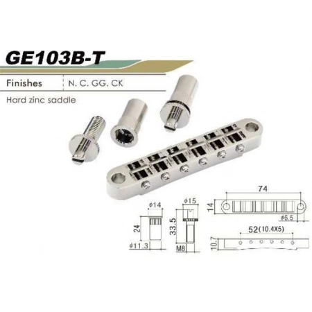 Бридж tune-o-matic GOTOH GE103B-T-G