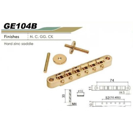 Бридж tune-o-matic GOTOH GE104B-G