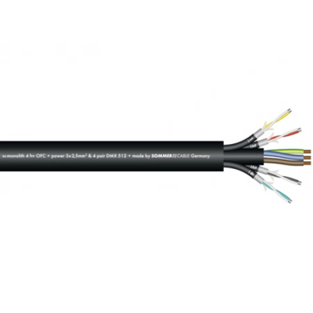 Комбинированный кабель AES/EBU, DMX и питание Sommer Cable 500-0281-4