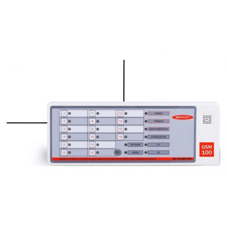 Прибор приемно-контрольный охранно-пожарный радиоканальный Версет ВС-ПК ВЕКТОР-АР GSM-100