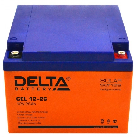 Аккумулятор герметичный свинцово-кислотный Delta Delta GEL 12-26