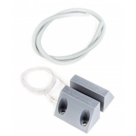 Извещатель охранный точечный магнитоконтактный, кабель в пластмассовом рукаве КСС ИО 102-20 Б2П (2) белый (для пластиковых дверей)