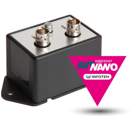 Подавитель помех в AHD/CVI/TVI Инфотех AVT-Nano Coax Suppressor