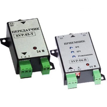 Комплект передатчика и приемника для передачи видеосигнала по витой паре Спецвидеопроект SVP-03T/04R