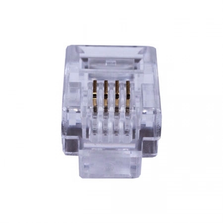 Телефонный разъем RJ-12 (6P4C) SUPRLAN Коннекторы 6P4C (RJ-11) (100шт) (10-0227)