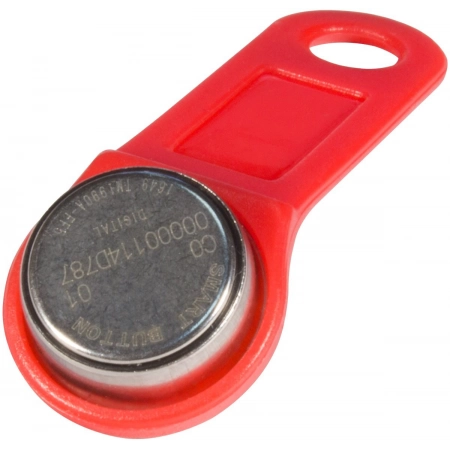 Ключ электронный Touch Memory с держателем SLINEX DS 1990А-F5 (красный)