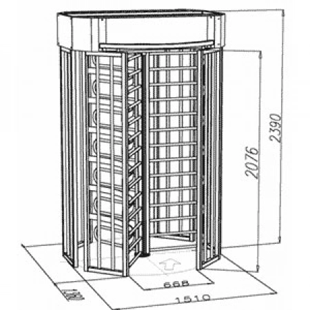 Турникет роторный полноростовый ОМА OMA-18.681.CA