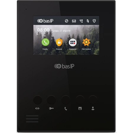 Монитор IP-домофона BAS-IP AU-04LA (AU-04L) BLACK