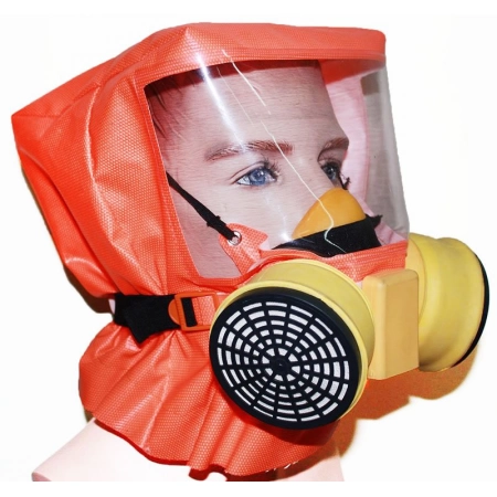 Самоспасатель фильтрующий с полумаской НПК Пожхимзащита Шанс-Е с полумаской