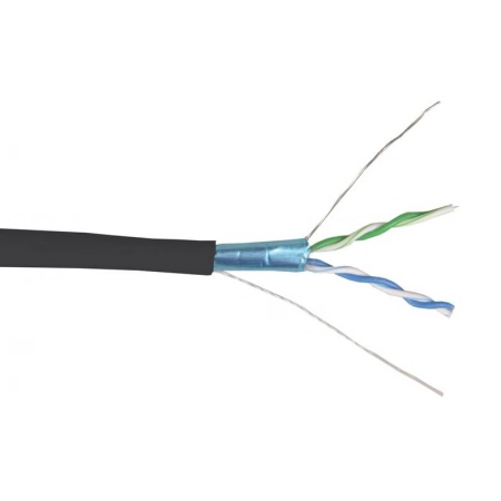 Кабель симметричный (витая пара), черный ITK F/UTP 2х2х24AWG кат.5E solid LDPE (LC3-C5E02-339)