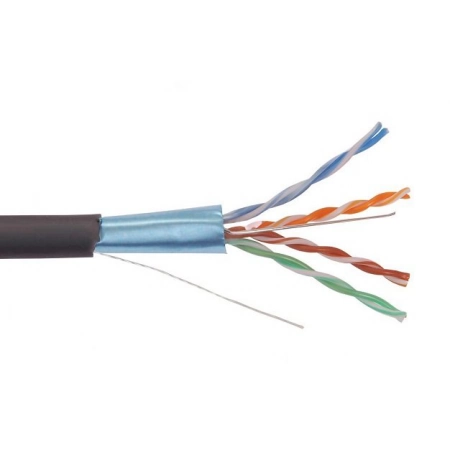 Кабель симметричный (витая пара), черный ITK F/UTP 4х2х24AWG кат.5E solid LDPE (LC3-C5E04-339)