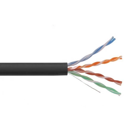 Кабель симметричный (витая пара) внутренний, черный ITK U/UTP 4х2х24AWG кат.5E solid LDPE (LC3-C5E04-139)