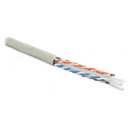 Кабель витая пара Hyperline UUTP4-C6-S23-IN-PVC-GY-305