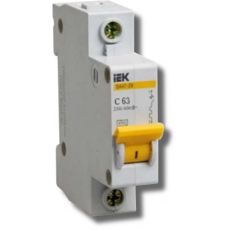 Автоматический выключатель IEK ВА47-29 1P 0,5А 4,5кА (MVA20-1-D05-C)