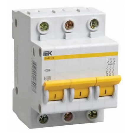 Автоматический выключатель IEK ВА47-29 3P 50А 4,5кА (MVA20-3-050-C)