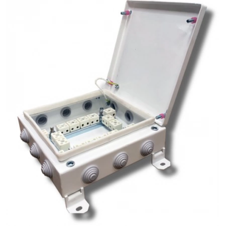 Коробка монтажная огнестойкая Гефест КМ-О (32к)-IP54-2020, 12 вводов