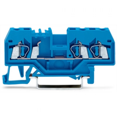 Клемма проводная проходная на DIN-рейку WAGO WAGO 280-684 клемма 3-проводная проходная, синяя