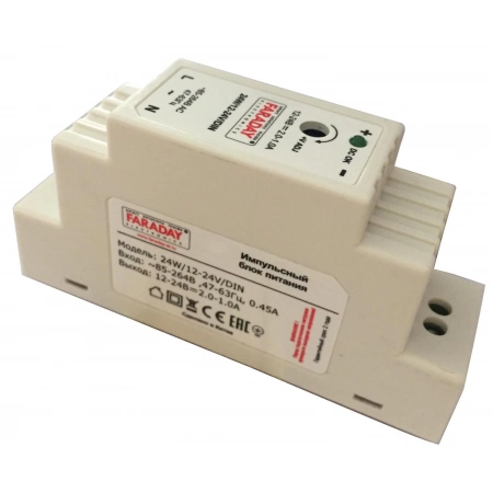 Блок питания FARADAY 24W/12-24V/DIN